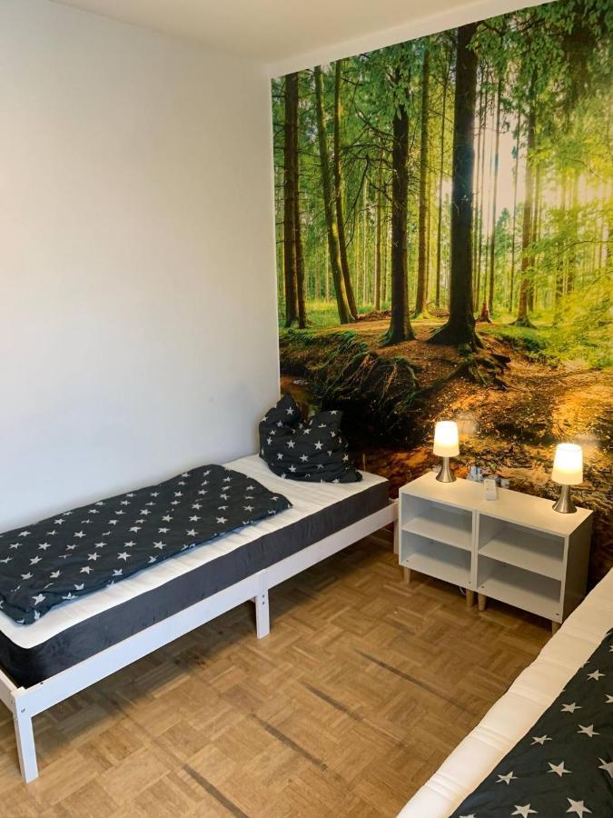 Mainpark Apartment 4 Schlafzimmer Bis Zu 10 Personen Direkt Ueber Aschaffapartment Bei Aschaffenburg Mainaschaff ภายนอก รูปภาพ